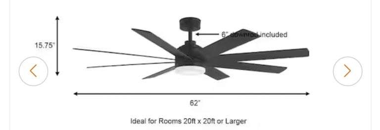 READ! Home Decorators Collection Celene 62 in. LED Indoor/Outdoor Matte Black Ceiling Fan with Light and Remote Control with Color Changing Technology