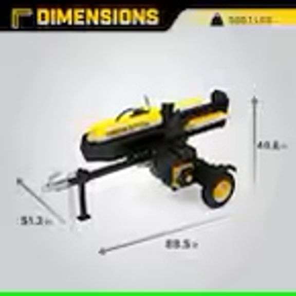 37 Ton 338cc Gas Powered Log Splitter with Vertical/Horizontal Operation and Auto Return