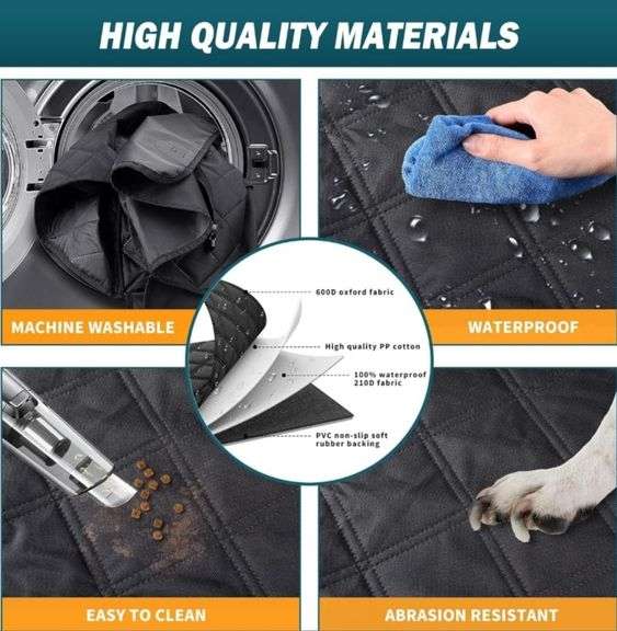 Back Seat Extender for Dogs Large Hard Bottom Car Seat Cover Waterproof Sturdy Nonslip Pets Dog Hammock Backseat Protector for Car,SUVs
