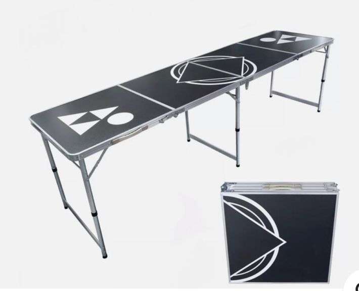 Beer Pong Table Portable Party 8ft Folding Indoor Outdoor Game Table Party