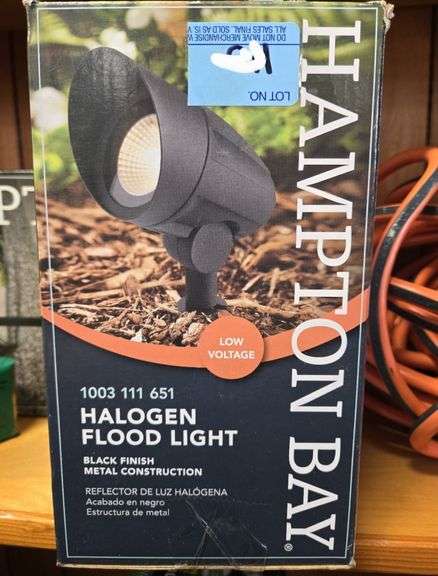 Hampton Bay Low Voltage 50-Watt Black Outdoor Landscape Flood Light T3 Halogen Bulb