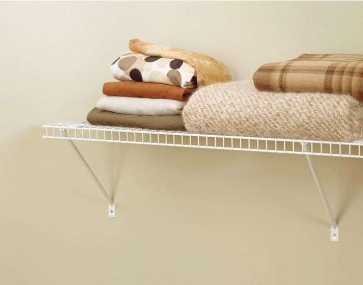 ClosetMaid 5632 Super Slide Ventilated Shelf Kit With Closet Rod, 6' by 12", White