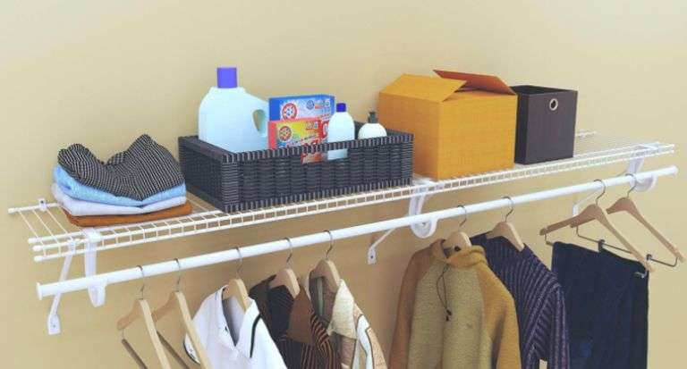ClosetMaid 5632 Super Slide Ventilated Shelf Kit With Closet Rod, 6' by 12", White
