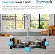 Single Bowl Stainless Steel Kitchen Sink With Strainer & Drying Rack，30" X 16.5" X 9" Sink