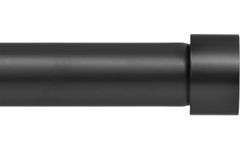 Ivilon Window Curtain Rod End Cap - 1 inch Pole. 120 to 240 Inch. Black