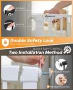 42" Extra Tall Baby Gate for Stairs Doorways, Fits Openings of 29.5" to 40.5" Wide