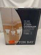 Hampton Bay Creekford 3-Light Chandelier Brushed Nikel Finish