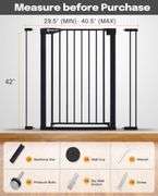 42" Extra Tall Baby Gate for Stairs Doorways, Fits Openings of 29.5" to 40.5" Wide