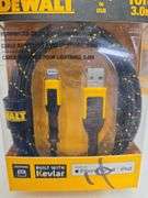 (2) DeWalt 10' iPhone Chargers with USB Ports 3ft