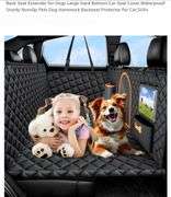 Back Seat Extender for Dogs Large Hard Bottom Car Seat Cover Waterproof Sturdy Nonslip Pets Dog Hammock Backseat Protector for Car,SUVs