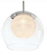 Home Decorators Collection Melinda 40-Watt Equivalence Chrome Integrated LED Mini Pendant