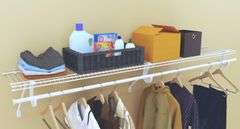 ClosetMaid 5632 Super Slide Ventilated Shelf Kit With Closet Rod, 6' by 12", White