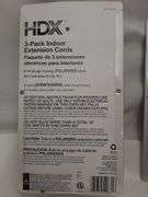 2 HDX 3 Pack Indoor Extension Cords (2 6ft, 1 12ft) 16 Gauge