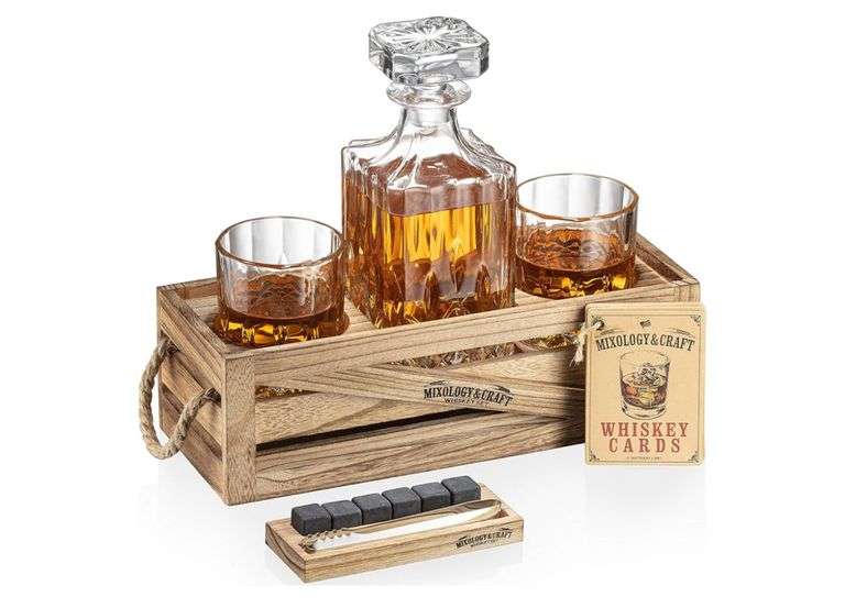Whisky Decanter Whiskey Stones Gift Set Set Of Stainless