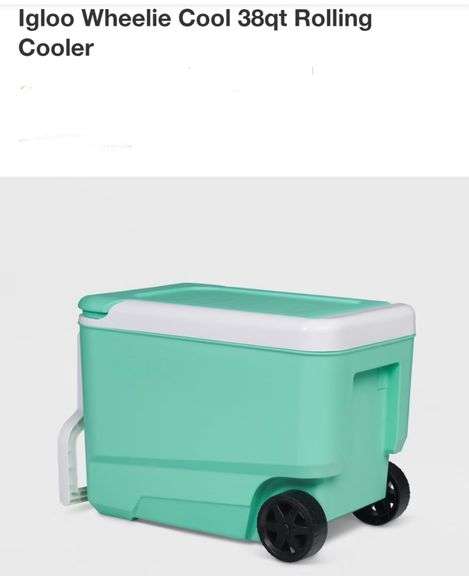 READ!! Igloo Wheelie Cool 38qt Rolling Cooler