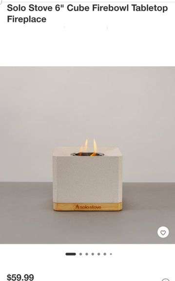 Solo Stove 6" Cube Firebowl Tabletop Fireplace