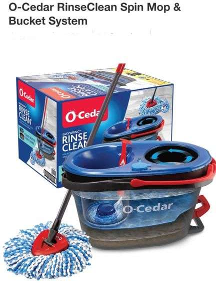 READ!! O-Cedar RinseClean Spin Mop & Bucket System