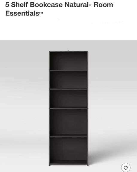 5 Shelf Bookcase Natural- Room Essentials