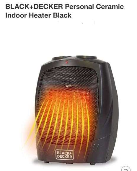BLACK+DECKER Personal Ceramic Indoor Heater Black