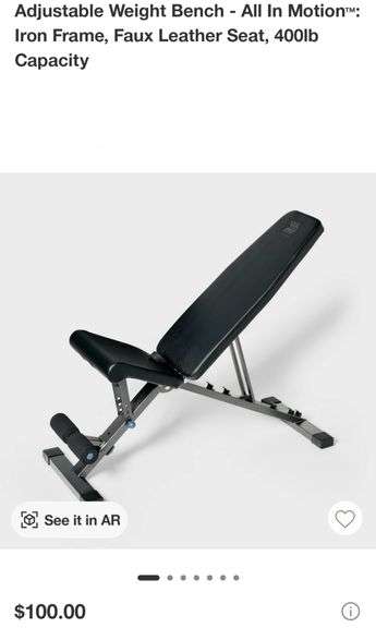 All In Motion Adjustable Weight Bench