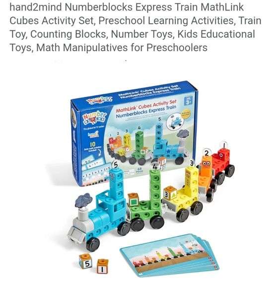 hand2mind Numberblocks Express Train MathLink Cubes Activity Set ...