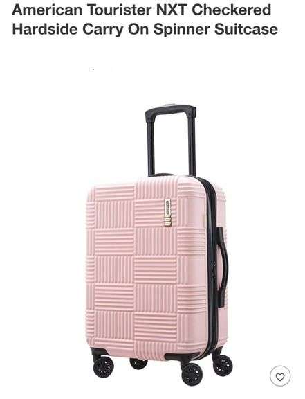 American Tourister NXT Checkered Hardside Carry On Spinner Suitcase 22"