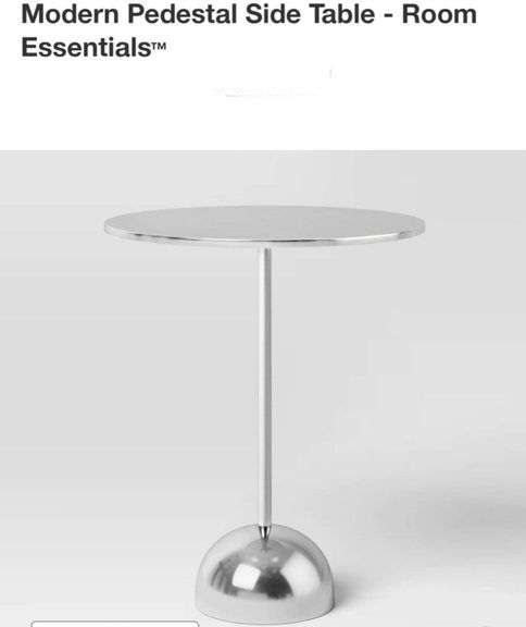 READ!! Modern Pedestal Side Table - Room Essentials