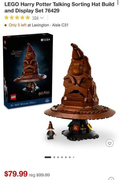LEGO Harry Potter Talking Sorting Hat Build and Display Set 76429