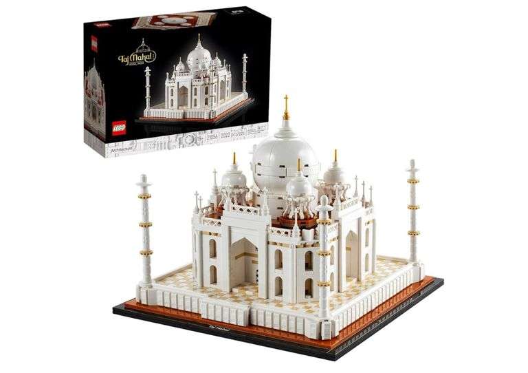 LEGO Architecture Taj Mahal 21056 Building Set - Landmarks Collection, Display Model, Collectible Home Décor Gift Idea and Model Kits for Adults and Architects to Build