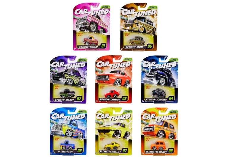 CarTuned Series 1-8 Pack, Diecast Vehicles