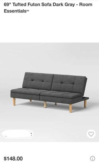69" Tufted Futon Sofa - Room Essentials