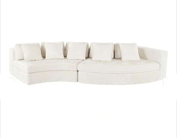 READ!! Curved Sectional Sofa 2-Piece Modular Couches Set
