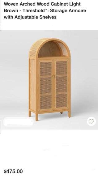 Woven Arched Wood Cabinet - Threshold