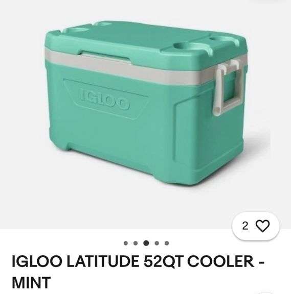 IGLOO LATITUDE 52QT COOLER - MINT