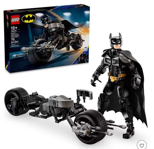 LEGO DC Batman: Batman Construction Figure & the Bat-Pod Bike Action Toy 76273