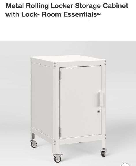 Metal Rolling Locker Storage Cabinet with Lock- Room Essentials