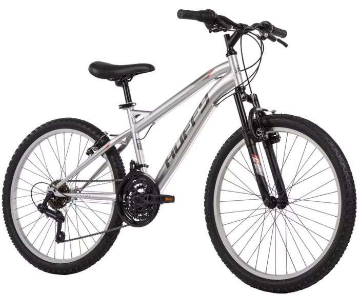 Huffy Highland Mountain Bike - 24" Wheels - 21 Speeds - Silver