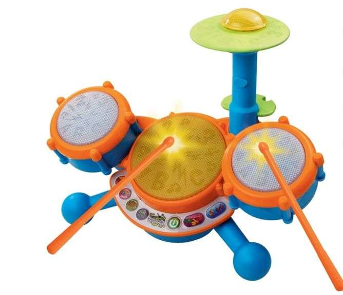 VTech KidiBeats Drum Set with Accessories, Baby and Toddler Toys