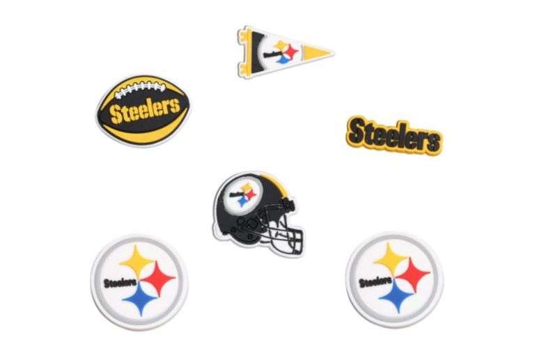 PITTSBURGH STEELERS CLOG CHARMS - 6 PACK