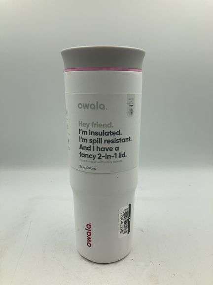 READ! Owala 24oz Stainless Steel Straw Tumbler - Sleek - SEE ALL PHOTOS FOR QUALITY