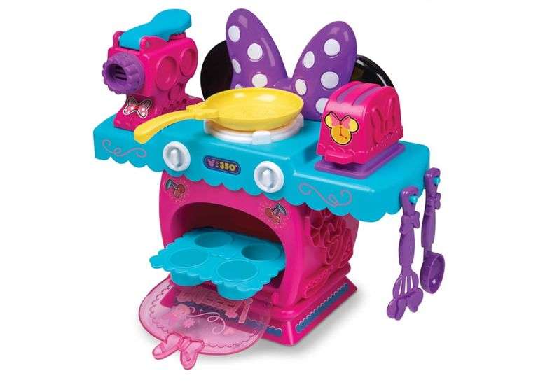 Disney Junior Minnie Mouse Color Change Kitchen by Softee Dough, 10 in 1 Activities Perfect for Ages 3 and Up