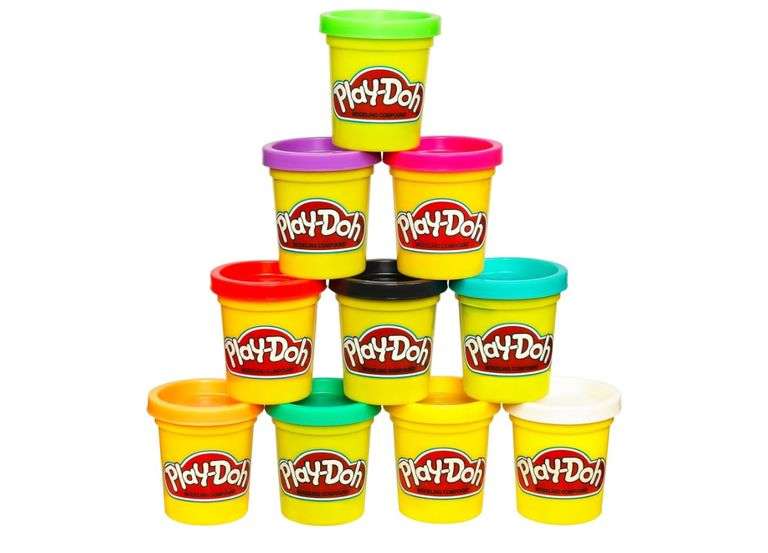 Play Doh Modeling Compound 10-Pack Case of Assorted Colors, Non-Toxic 2 oz. Cans, Christmas Stocking Stuffer Gifts, Prizes, & Party Favors, Preschool Toys for Kids, Ages 2+ (Amazon Exclusive)