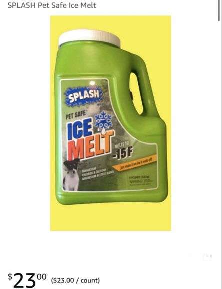 SPLASH Pet Safe Ice Melt, 8lbs