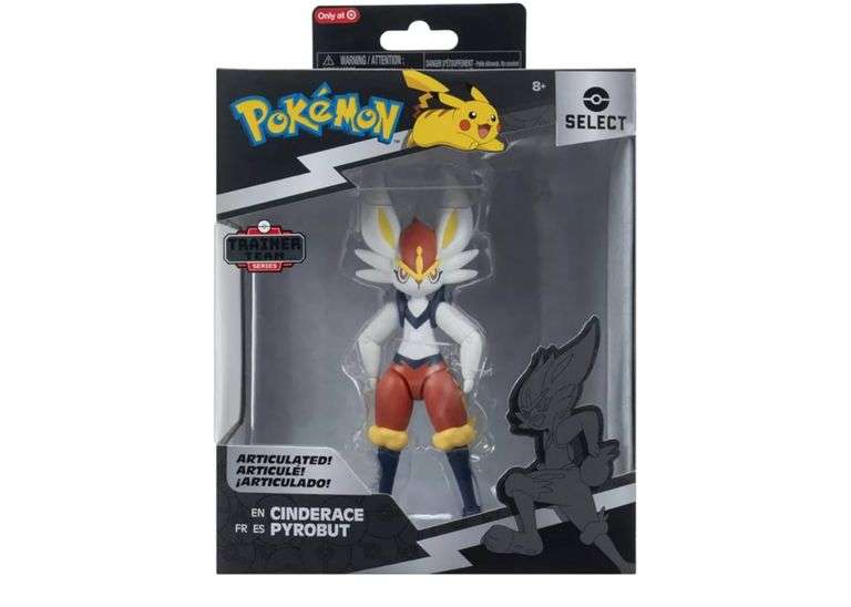 Pokémon Select Cinderace - 6-Inch Super-Articulated Figure with 15 Plus Points of Articulation
