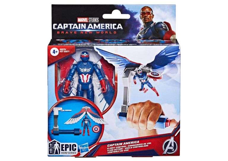 Marvel Captain America Brave New World Epic Hero Series Flight Control Captain America Action Figure
