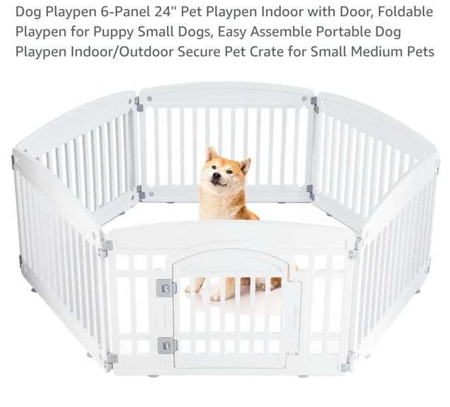 Photo inspiration: Fresh Look at Dog Playpen 6 Panel 24 Pet Playpen Indoor With Door