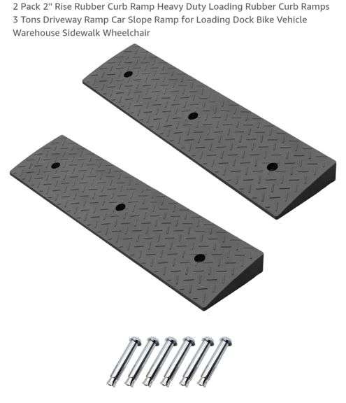 Driveway Threshold Ramp Mopam 5 Rise Rubber Curb Ramp Heavy Duty Driveway Ramps For Sidewalk Threshold Ramp For Loading Dock Sidewalk Car Scooter Bike Motorcycle 39 L X 11 8 W X 5 H Garage Ramp