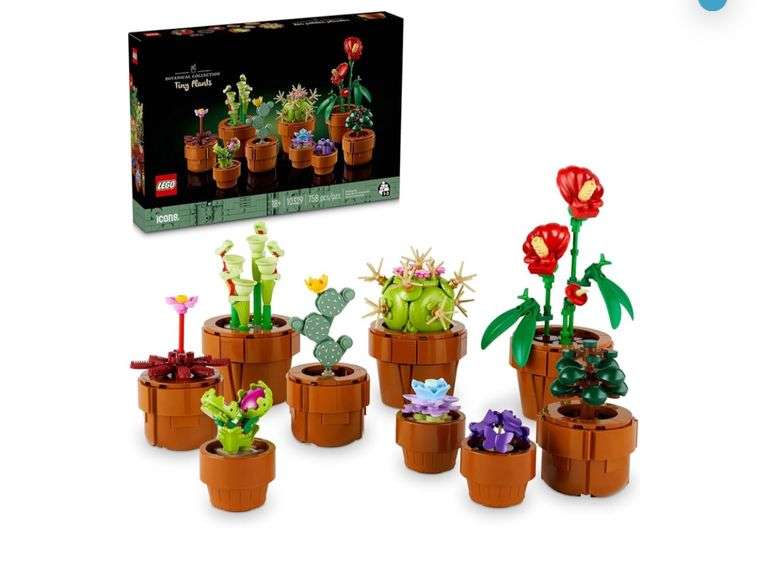 LEGO Botanicals Tiny Plants - Artificial, Fake Indoor Plant Building Set for Home, Kitchen, Desk Decoration, Adults Ages 18+ - 10329