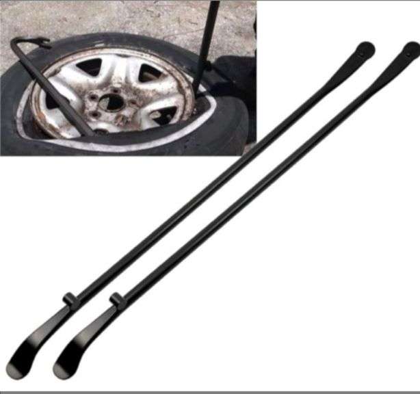 RYANSTAR RACING 2PCS Tire Changing Removal Tool for Tubeless Tire Tire Mount and Demount Iron Tire Bar for Auto or Truck Maintenance Black