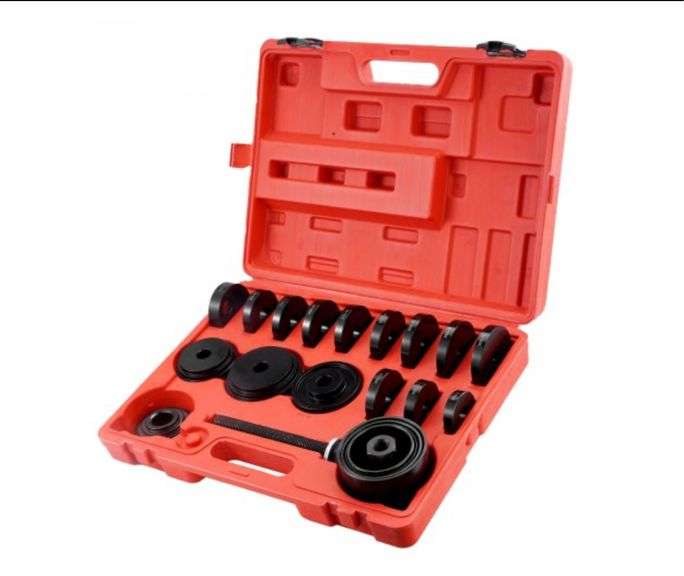 VEVOR Wheel Bearing Press Kit, 23 pcs FWD Bearing Puller Tools, for Front Wheel Drive Bearing Removal and Installation, Wheel Bearing Tool with Sliding Screws, Bushings, Sleeve Plates, Storage Case